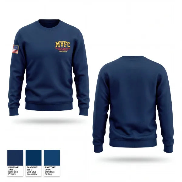 Crew Neck Sweatshirt, Millville Volunteer Fire Company, EMS/EMT, Teamtime, Team time, sublimation, custom sports apparel, team uniforms, spirit wear, spiritwear, sports uniforms, custom shirts, team store, custom team store, fundraiser sports, apparel fundraiser