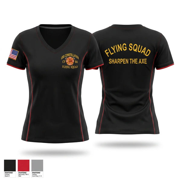 Womens Short Sleeve Vneck Shirt, Flying squad, Navy, Teamtime, Team time, sublimation, custom sports apparel, team uniforms, spirit wear, spiritwear, sports uniforms, custom shirts, team store, custom team store, fundraiser sports, apparel fundraiser