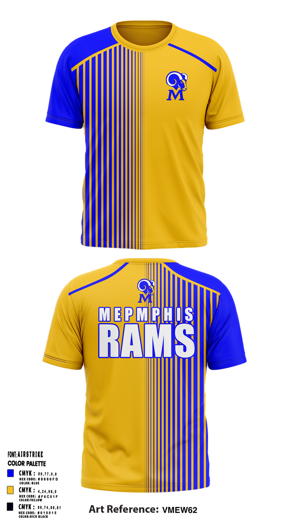 Short Sleeve Performance Shirt, Memphis Rams, , Teamtime, Team time, sublimation, custom sports apparel, team uniforms, spirit wear, spiritwear, sports uniforms, custom shirts, team store, custom team store, fundraiser sports, apparel fundraiser