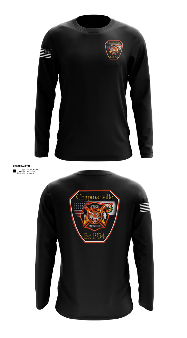 Long Sleeve Performance Shirt, Chapmanville Fire Department, Fire Department, Teamtime, Team time, sublimation, custom sports apparel, team uniforms, spirit wear, spiritwear, sports uniforms, custom shirts, team store, custom team store, fundraiser sports, apparel fundraiser