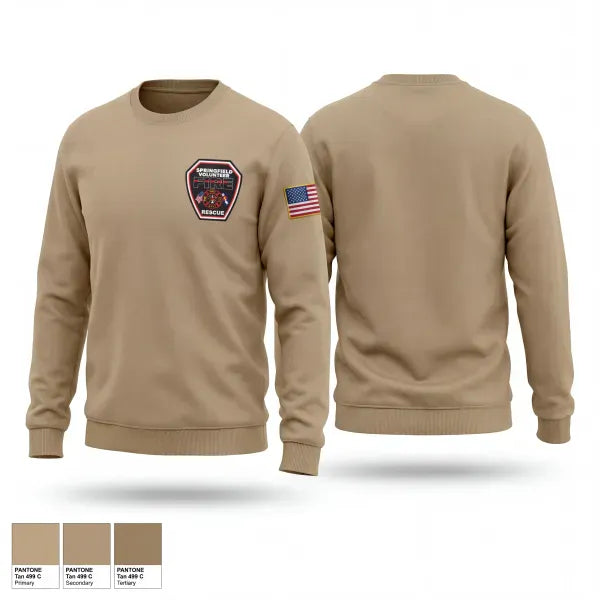 Crew Neck Sweatshirt, Springfield Volunteer Fire Dept., Fire Department, Teamtime, Team time, sublimation, custom sports apparel, team uniforms, spirit wear, spiritwear, sports uniforms, custom shirts, team store, custom team store, fundraiser sports, apparel fundraiser