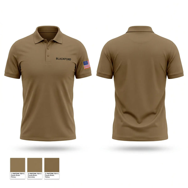 Short Sleeve Performance Polo, BLACKFORD, Army, Teamtime, Team time, sublimation, custom sports apparel, team uniforms, spirit wear, spiritwear, sports uniforms, custom shirts, team store, custom team store, fundraiser sports, apparel fundraiser