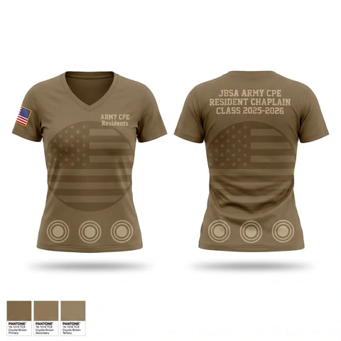 Womens Short Sleeve Vneck Shirt, Army CPE Residents, Army, Teamtime, Team time, sublimation, custom sports apparel, team uniforms, spirit wear, spiritwear, sports uniforms, custom shirts, team store, custom team store, fundraiser sports, apparel fundraiser