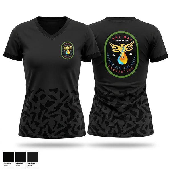Womens Short Sleeve Vneck Shirt, Haz Mat 2 Environmental Fire Rescue Foundation, , Teamtime, Team time, sublimation, custom sports apparel, team uniforms, spirit wear, spiritwear, sports uniforms, custom shirts, team store, custom team store, fundraiser sports, apparel fundraiser
