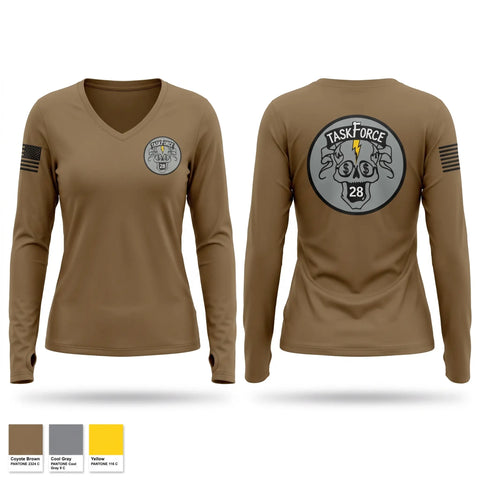 Womens Long Sleeve Vneck Shirt, TASKFORCE 28, Police, Teamtime, Team time, sublimation, custom sports apparel, team uniforms, spirit wear, spiritwear, sports uniforms, custom shirts, team store, custom team store, fundraiser sports, apparel fundraiser