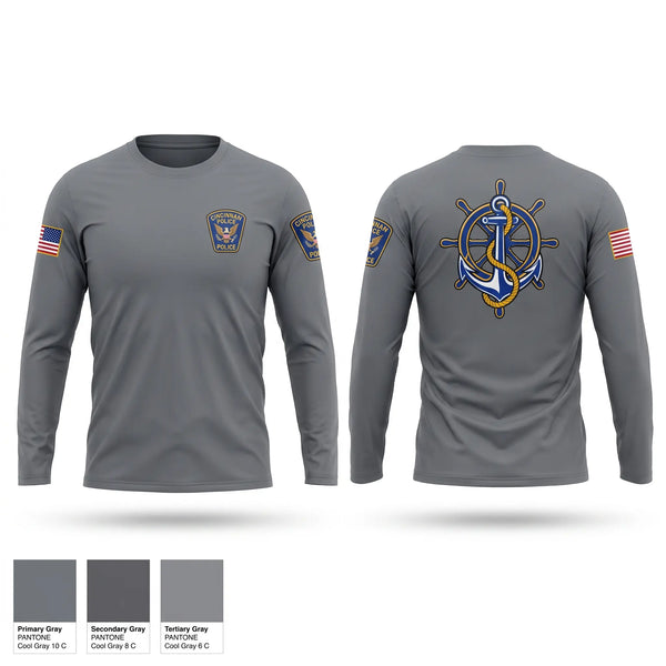 Long Sleeve Performance Shirt, Cincinnati PD Marine Patrol, Police, Teamtime, Team time, sublimation, custom sports apparel, team uniforms, spirit wear, spiritwear, sports uniforms, custom shirts, team store, custom team store, fundraiser sports, apparel fundraiser