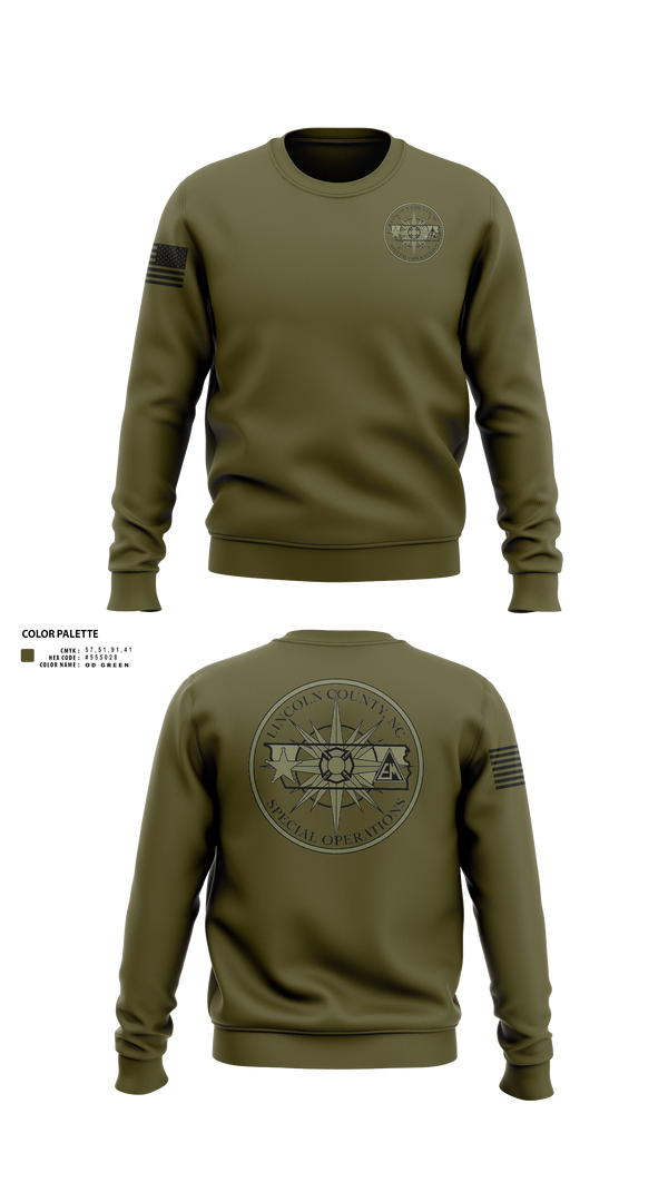 Crew Neck Sweatshirt, Lincoln County Special Operations, Police, Teamtime, Team time, sublimation, custom sports apparel, team uniforms, spirit wear, spiritwear, sports uniforms, custom shirts, team store, custom team store, fundraiser sports, apparel fundraiser