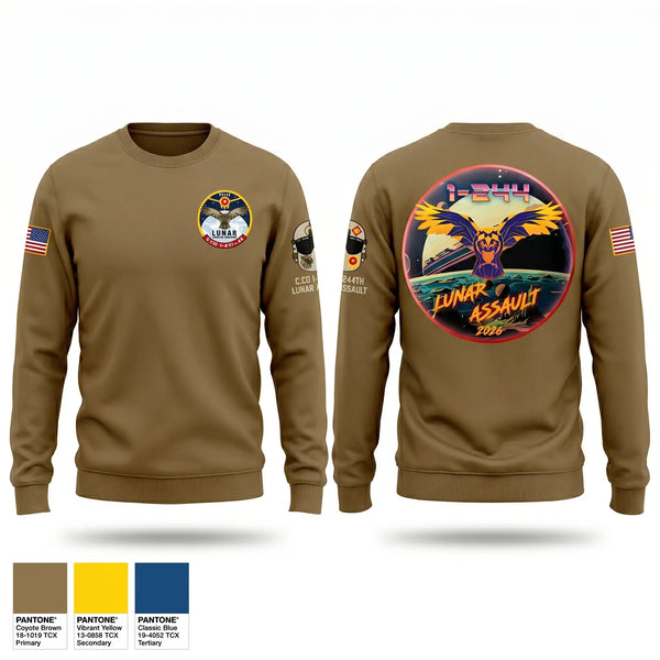 Crew Neck Sweatshirt, C Co. 1-244 Assault Helicopter Battalion, Army, Teamtime, Team time, sublimation, custom sports apparel, team uniforms, spirit wear, spiritwear, sports uniforms, custom shirts, team store, custom team store, fundraiser sports, apparel fundraiser