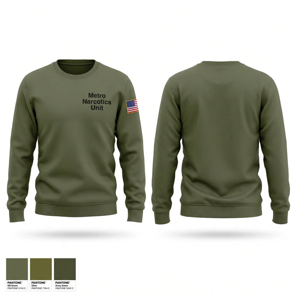Crew Neck Sweatshirt, Metro Narcotics Unit, Police, Teamtime, Team time, sublimation, custom sports apparel, team uniforms, spirit wear, spiritwear, sports uniforms, custom shirts, team store, custom team store, fundraiser sports, apparel fundraiser