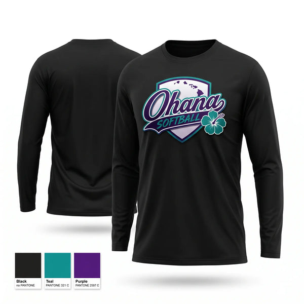 Long Sleeve Performance Shirt, Ohana, Softball, Teamtime, Team time, sublimation, custom sports apparel, team uniforms, spirit wear, spiritwear, sports uniforms, custom shirts, team store, custom team store, fundraiser sports, apparel fundraiser
