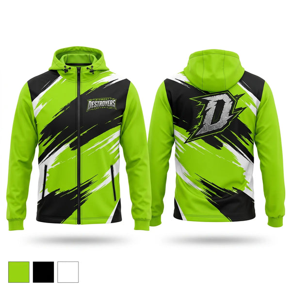 Windbreaker, Midwest Destroyers, Softball, Teamtime, Team time, sublimation, custom sports apparel, team uniforms, spirit wear, spiritwear, sports uniforms, custom shirts, team store, custom team store, fundraiser sports, apparel fundraiser