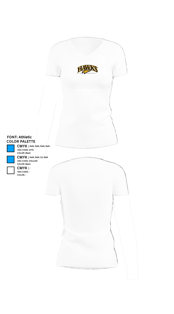 Womens Short Sleeve Vneck Shirt, Hazelwood Central Hawks Volleyball, Women's Volleyball, Teamtime, Team time, sublimation, custom sports apparel, team uniforms, spirit wear, spiritwear, sports uniforms, custom shirts, team store, custom team store, fundraiser sports, apparel fundraiser