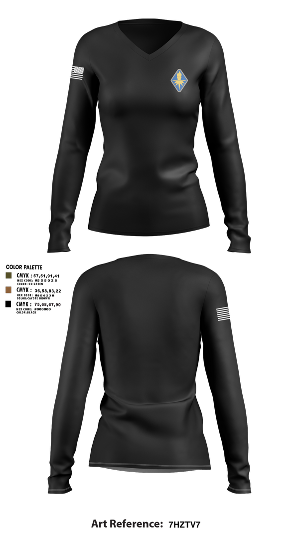 Womens Long Sleeve Vneck Shirt, USAICOE, Army, Teamtime, Team time, sublimation, custom sports apparel, team uniforms, spirit wear, spiritwear, sports uniforms, custom shirts, team store, custom team store, fundraiser sports, apparel fundraiser