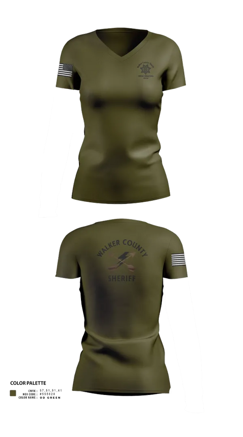 Womens Short Sleeve Vneck Shirt, Walker County Sheriff SOG Team, , Teamtime, Team time, sublimation, custom sports apparel, team uniforms, spirit wear, spiritwear, sports uniforms, custom shirts, team store, custom team store, fundraiser sports, apparel fundraiser