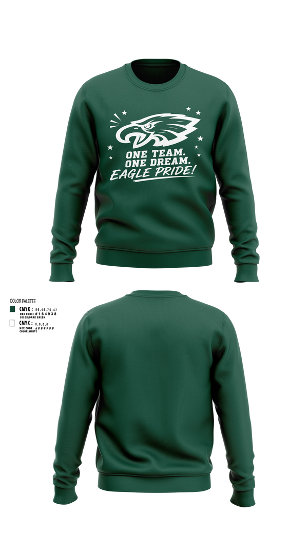 Crew Neck Sweatshirt, Exhalt Eagles, Cheer, Teamtime, Team time, sublimation, custom sports apparel, team uniforms, spirit wear, spiritwear, sports uniforms, custom shirts, team store, custom team store, fundraiser sports, apparel fundraiser