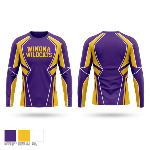 Long Sleeve Performance Shirt, Winona Wildcats, Baseball, Teamtime, Team time, sublimation, custom sports apparel, team uniforms, spirit wear, spiritwear, sports uniforms, custom shirts, team store, custom team store, fundraiser sports, apparel fundraiser