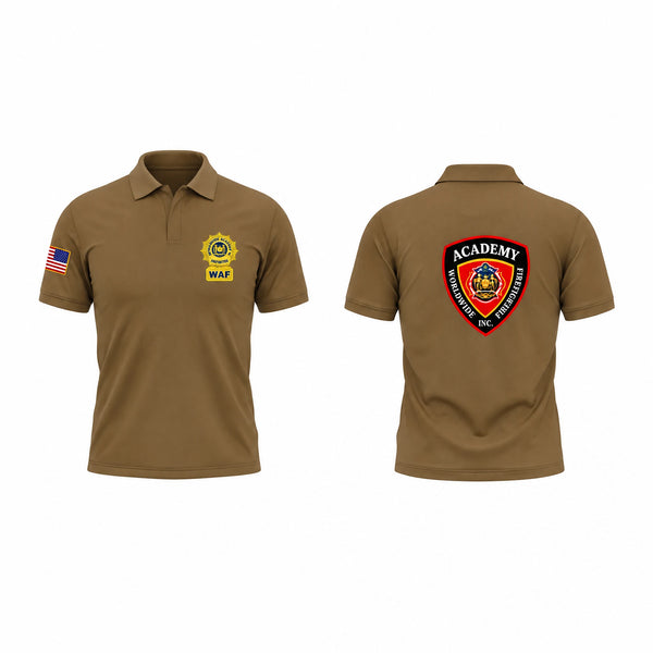 Short Sleeve Performance Polo, Worldwide Firefighter, Fire Department, Teamtime, Team time, sublimation, custom sports apparel, team uniforms, spirit wear, spiritwear, sports uniforms, custom shirts, team store, custom team store, fundraiser sports, apparel fundraiser