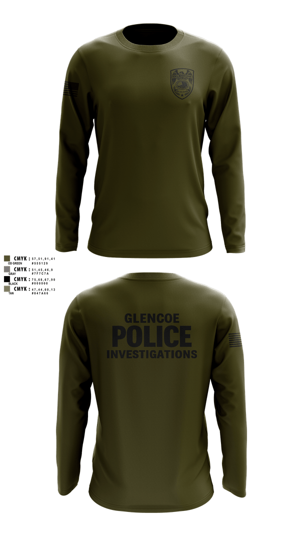 Long Sleeve Performance Shirt, Glencoe Investigations, Police, Teamtime, Team time, sublimation, custom sports apparel, team uniforms, spirit wear, spiritwear, sports uniforms, custom shirts, team store, custom team store, fundraiser sports, apparel fundraiser
