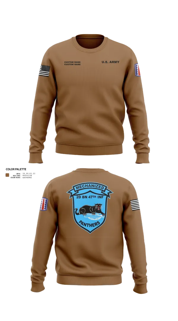 Crew Neck Sweatshirt, C Co 2-47 197th Infantry Brigade, , Teamtime, Team time, sublimation, custom sports apparel, team uniforms, spirit wear, spiritwear, sports uniforms, custom shirts, team store, custom team store, fundraiser sports, apparel fundraiser