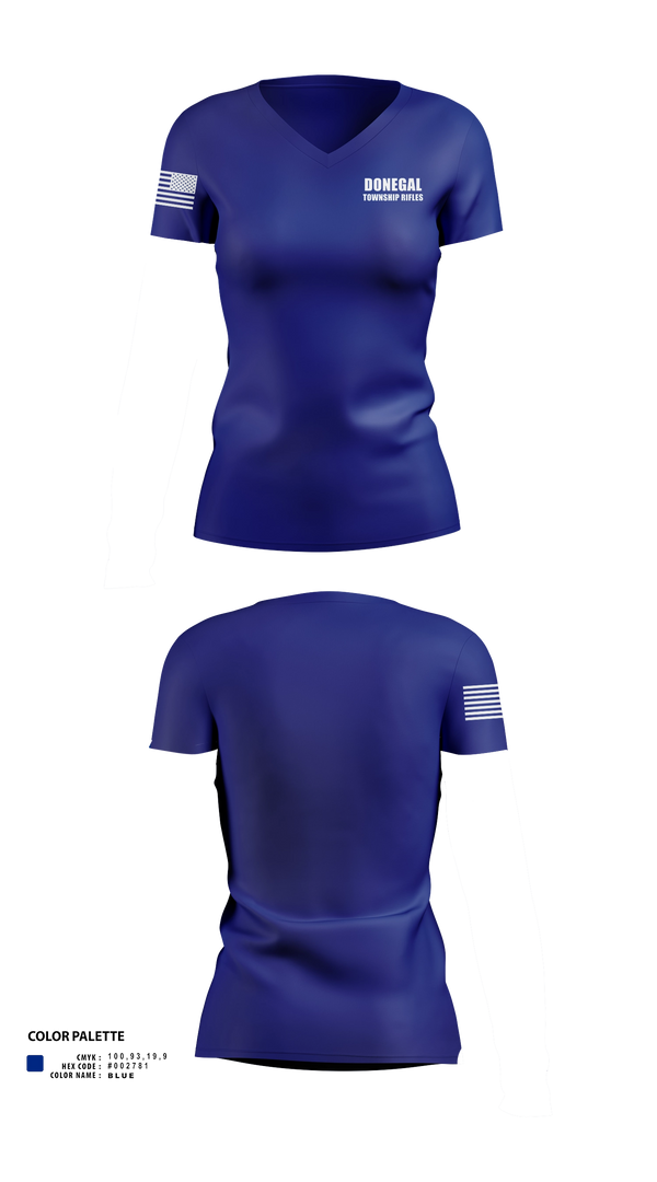 Womens Short Sleeve Vneck Shirt, Donegal Township Rifles, , Teamtime, Team time, sublimation, custom sports apparel, team uniforms, spirit wear, spiritwear, sports uniforms, custom shirts, team store, custom team store, fundraiser sports, apparel fundraiser