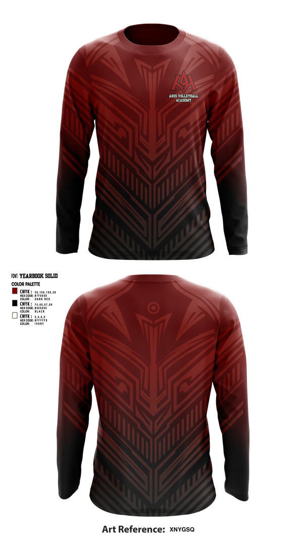 Long Sleeve Performance Shirt, Ares Volleyball Academy, Women's Volleyball, Teamtime, Team time, sublimation, custom sports apparel, team uniforms, spirit wear, spiritwear, sports uniforms, custom shirts, team store, custom team store, fundraiser sports, apparel fundraiser