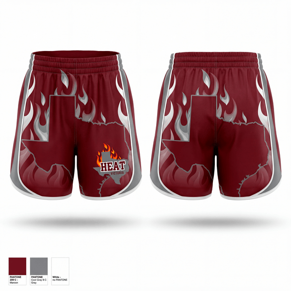 Womens Shorts, Victoria HEAT, Track & Field, Teamtime, Team time, sublimation, custom sports apparel, team uniforms, spirit wear, spiritwear, sports uniforms, custom shirts, team store, custom team store, fundraiser sports, apparel fundraiser