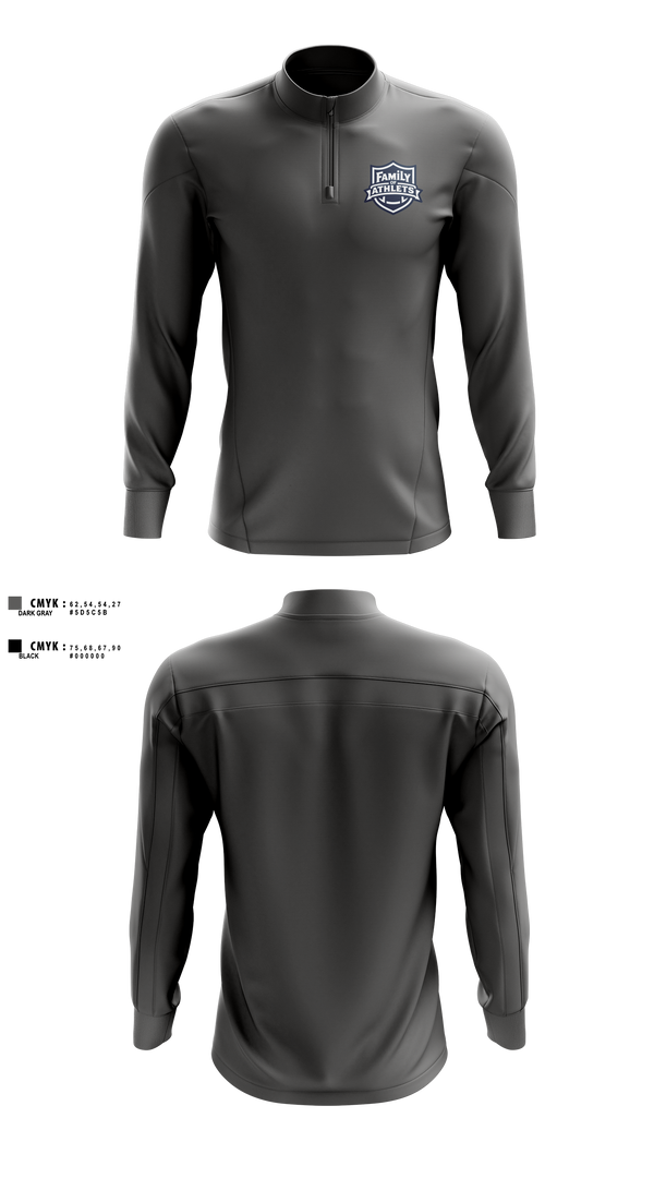 Quarter Zip Jacket, Family Of Athletes, , Teamtime, Team time, sublimation, custom sports apparel, team uniforms, spirit wear, spiritwear, sports uniforms, custom shirts, team store, custom team store, fundraiser sports, apparel fundraiser