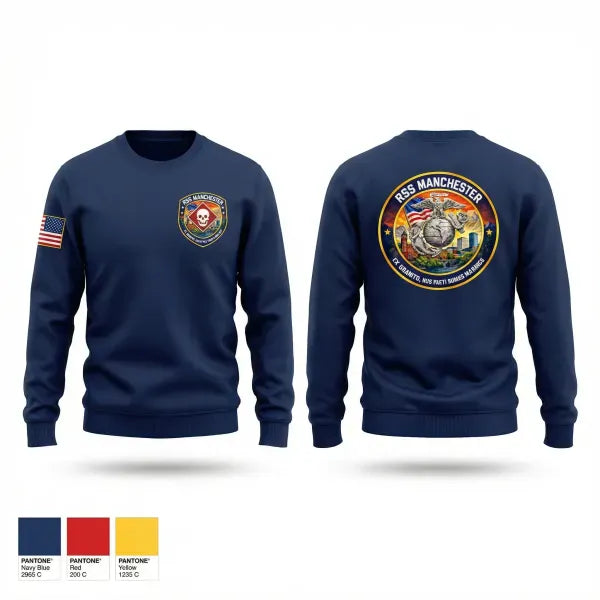 Crew Neck Sweatshirt, RSS Manchester, Marines, Teamtime, Team time, sublimation, custom sports apparel, team uniforms, spirit wear, spiritwear, sports uniforms, custom shirts, team store, custom team store, fundraiser sports, apparel fundraiser