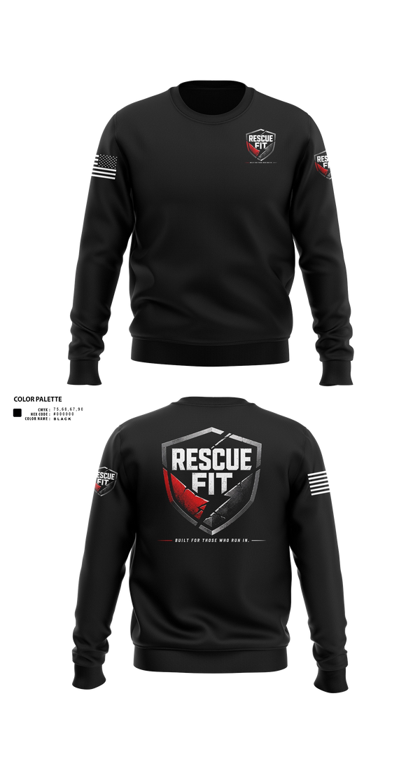 Crew Neck Sweatshirt, Rescue FitRescue Fit, Fire Department, Teamtime, Team time, sublimation, custom sports apparel, team uniforms, spirit wear, spiritwear, sports uniforms, custom shirts, team store, custom team store, fundraiser sports, apparel fundraiser