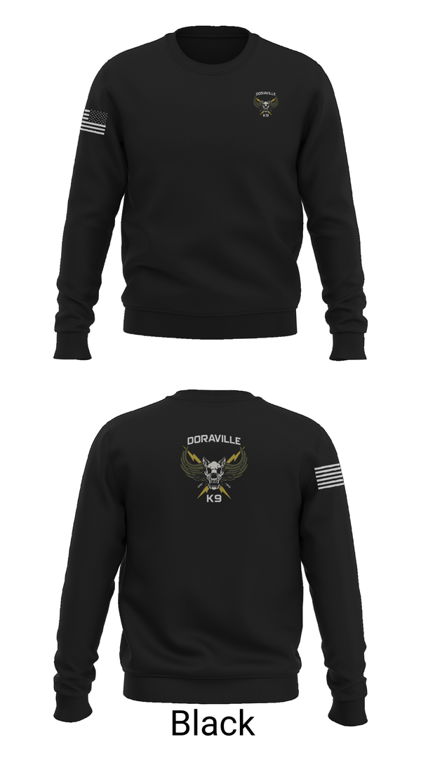 Crew Neck Sweatshirt, Doraville K9, Police, Teamtime, Team time, sublimation, custom sports apparel, team uniforms, spirit wear, spiritwear, sports uniforms, custom shirts, team store, custom team store, fundraiser sports, apparel fundraiser