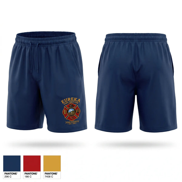 Athletic Shorts With Pockets, Eureka Fire Department, Fire Department, Teamtime, Team time, sublimation, custom sports apparel, team uniforms, spirit wear, spiritwear, sports uniforms, custom shirts, team store, custom team store, fundraiser sports, apparel fundraiser