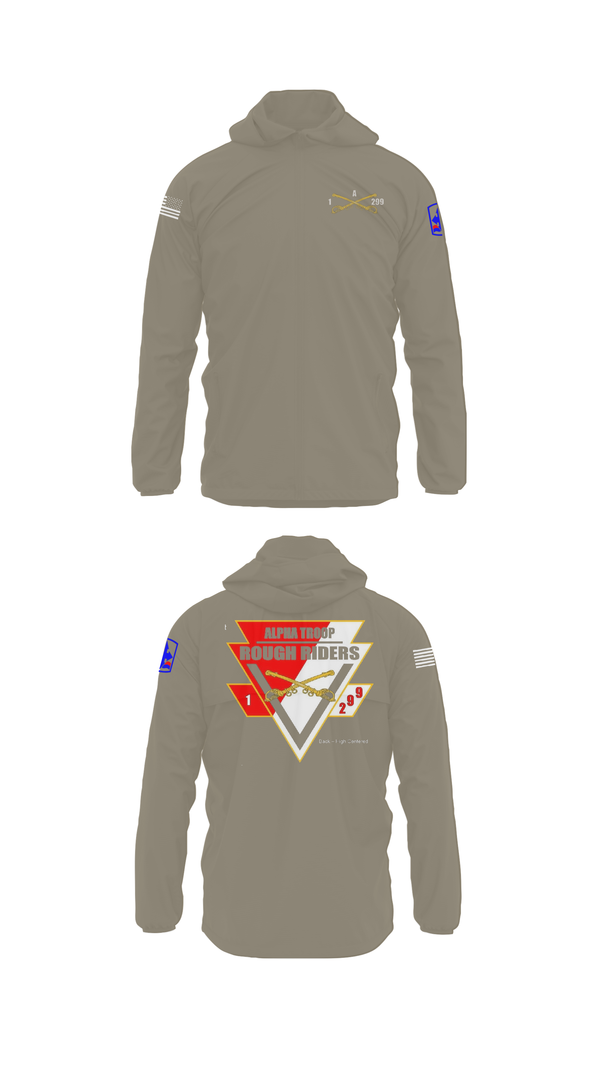 Windbreaker, A Troop, 1st squadron-299th Calvary Regiment, , Teamtime, Team time, sublimation, custom sports apparel, team uniforms, spirit wear, spiritwear, sports uniforms, custom shirts, team store, custom team store, fundraiser sports, apparel fundraiser