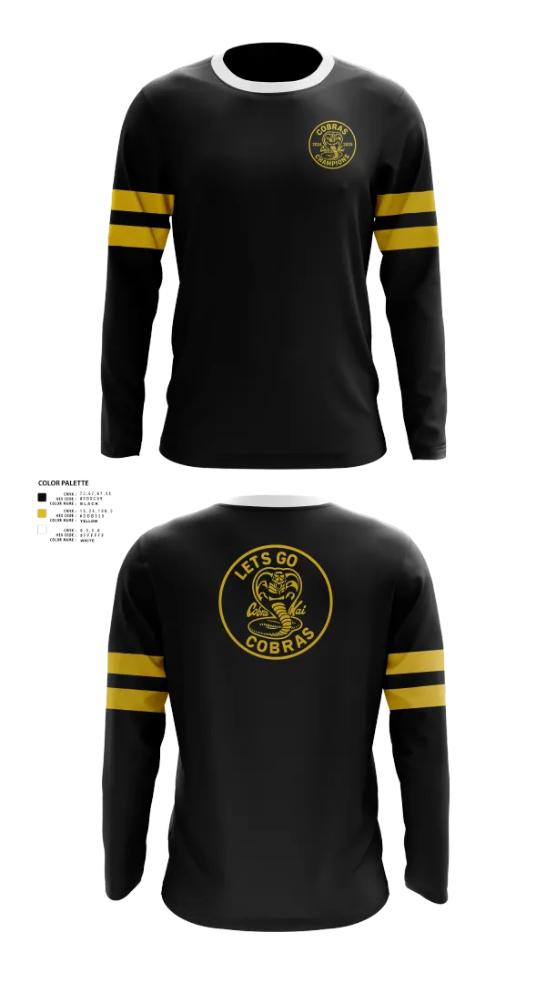 Long Sleeve Performance Shirt, Cobras, Ice Hockey, Teamtime, Team time, sublimation, custom sports apparel, team uniforms, spirit wear, spiritwear, sports uniforms, custom shirts, team store, custom team store, fundraiser sports, apparel fundraiser