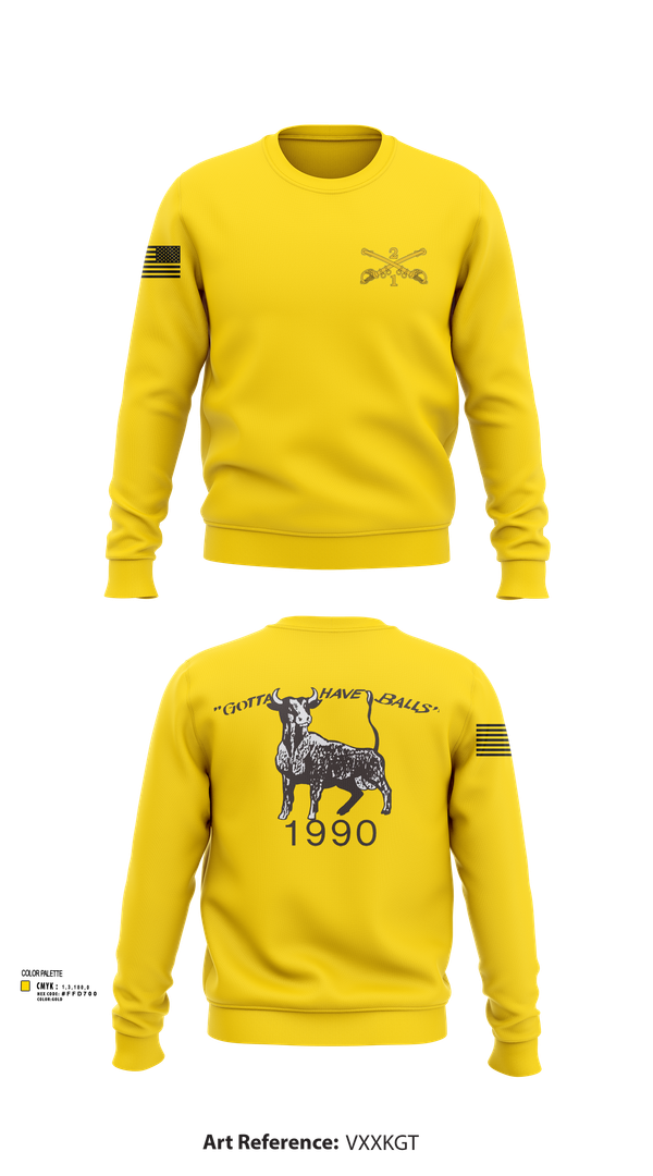 Crew Neck Sweatshirt, 2nd Armored Cavalry Regiment, , Teamtime, Team time, sublimation, custom sports apparel, team uniforms, spirit wear, spiritwear, sports uniforms, custom shirts, team store, custom team store, fundraiser sports, apparel fundraiser