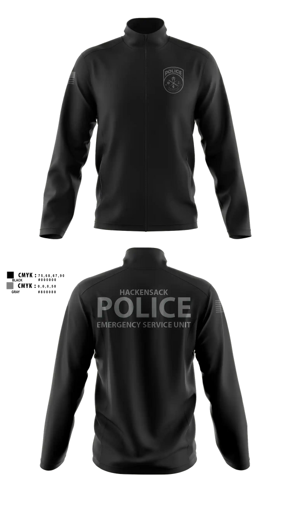 Fleece Jacket, Hackensack Police Emergency Service Unit, Police, Teamtime, Team time, sublimation, custom sports apparel, team uniforms, spirit wear, spiritwear, sports uniforms, custom shirts, team store, custom team store, fundraiser sports, apparel fundraiser