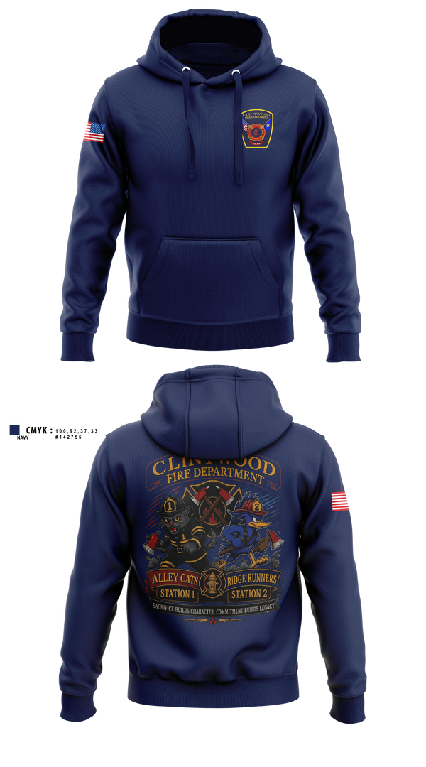 Hoodie, Clintwood Fire Department, Fire Department, Teamtime, Team time, sublimation, custom sports apparel, team uniforms, spirit wear, spiritwear, sports uniforms, custom shirts, team store, custom team store, fundraiser sports, apparel fundraiser