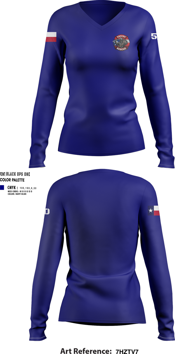 Womens Long Sleeve Vneck Shirt, Goon 50, Fire Department, Teamtime, Team time, sublimation, custom sports apparel, team uniforms, spirit wear, spiritwear, sports uniforms, custom shirts, team store, custom team store, fundraiser sports, apparel fundraiser