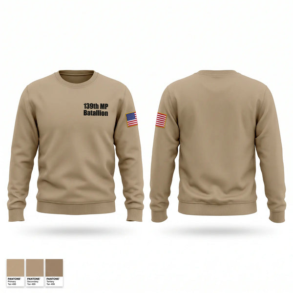 Crew Neck Sweatshirt, 139th MP Batallion, Army, Teamtime, Team time, sublimation, custom sports apparel, team uniforms, spirit wear, spiritwear, sports uniforms, custom shirts, team store, custom team store, fundraiser sports, apparel fundraiser