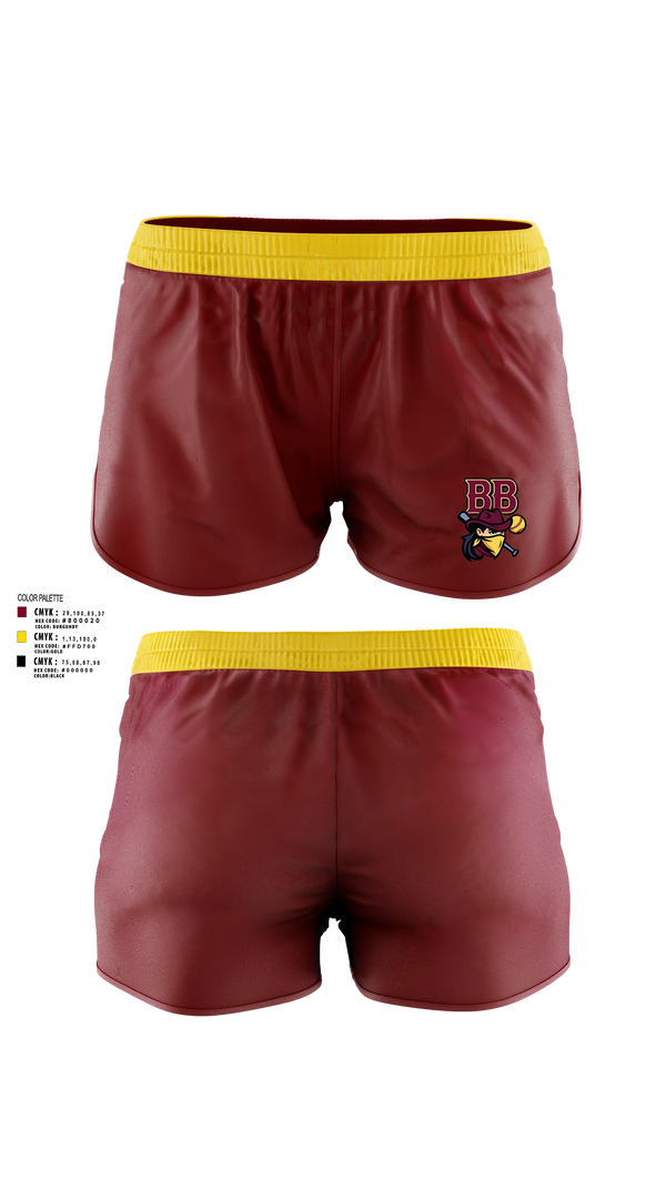 Womens Shorts, Barren Bandits, Softball, Teamtime, Team time, sublimation, custom sports apparel, team uniforms, spirit wear, spiritwear, sports uniforms, custom shirts, team store, custom team store, fundraiser sports, apparel fundraiser