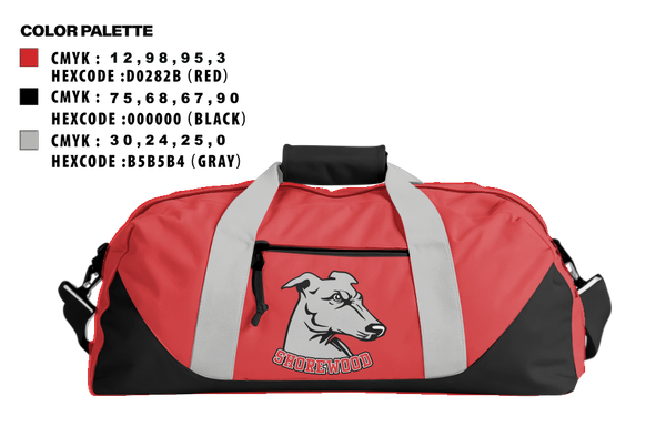 Duffle Bag, Shorewood Greyhounds Golf, Golf, Teamtime, Team time, sublimation, custom sports apparel, team uniforms, spirit wear, spiritwear, sports uniforms, custom shirts, team store, custom team store, fundraiser sports, apparel fundraiser