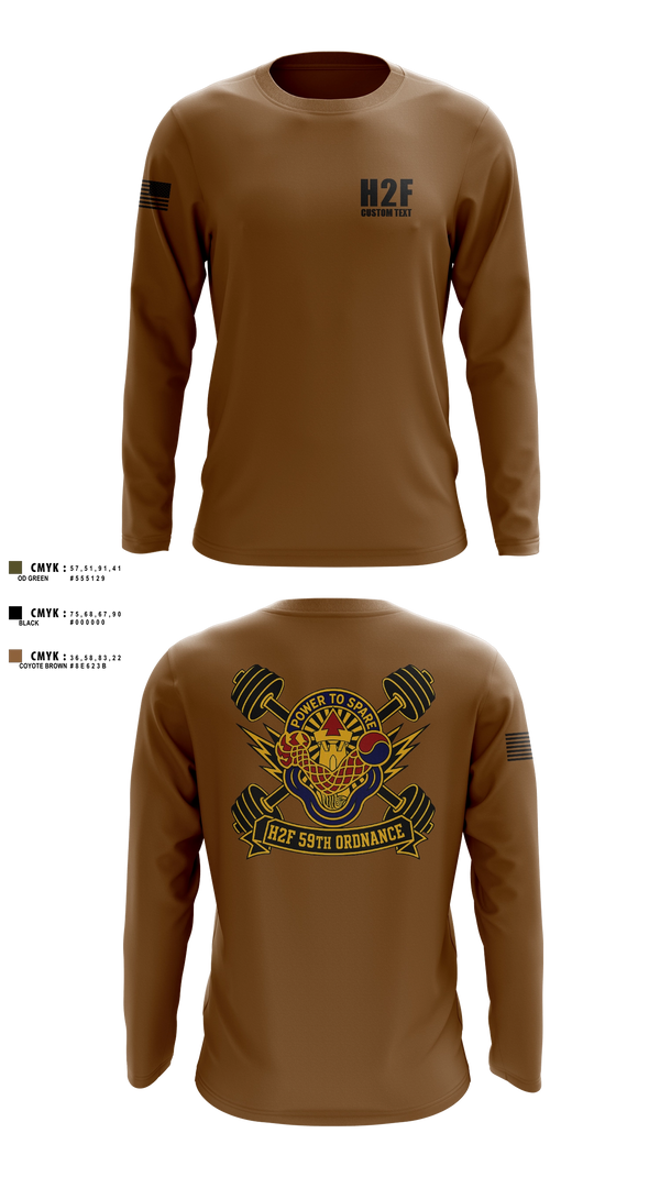 Long Sleeve Performance Shirt, 59th ORD BDE, Army, Teamtime, Team time, sublimation, custom sports apparel, team uniforms, spirit wear, spiritwear, sports uniforms, custom shirts, team store, custom team store, fundraiser sports, apparel fundraiser
