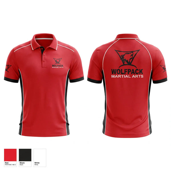 Short Sleeve Performance Polo, Wolfpack Martial Arts, , Teamtime, Team time, sublimation, custom sports apparel, team uniforms, spirit wear, spiritwear, sports uniforms, custom shirts, team store, custom team store, fundraiser sports, apparel fundraiser