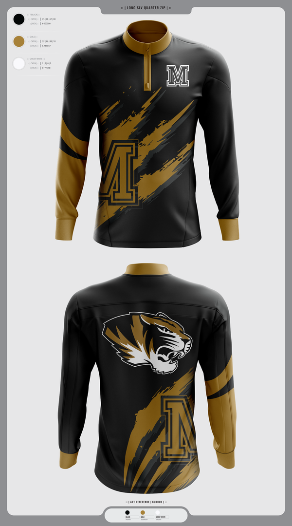 Quarter Zip Jacket, Marceline Tigers, , Teamtime, Team time, sublimation, custom sports apparel, team uniforms, spirit wear, spiritwear, sports uniforms, custom shirts, team store, custom team store, fundraiser sports, apparel fundraiser