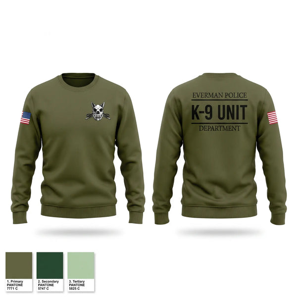 Crew Neck Sweatshirt, K9 Unit, Police, Teamtime, Team time, sublimation, custom sports apparel, team uniforms, spirit wear, spiritwear, sports uniforms, custom shirts, team store, custom team store, fundraiser sports, apparel fundraiser