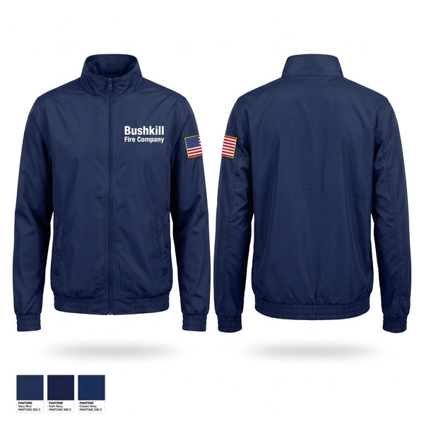 Windbreaker, Bushkill Fire Company, Fire Department, Teamtime, Team time, sublimation, custom sports apparel, team uniforms, spirit wear, spiritwear, sports uniforms, custom shirts, team store, custom team store, fundraiser sports, apparel fundraiser