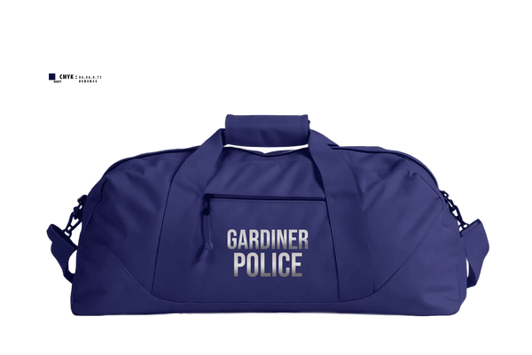 Duffle Bag, Gardiner Police, Police, Teamtime, Team time, sublimation, custom sports apparel, team uniforms, spirit wear, spiritwear, sports uniforms, custom shirts, team store, custom team store, fundraiser sports, apparel fundraiser