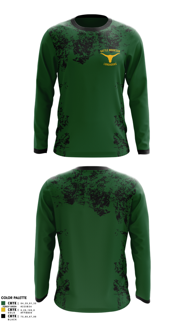 Long Sleeve Performance Shirt, Battle Mountain Longhorns, Wrestling, Teamtime, Team time, sublimation, custom sports apparel, team uniforms, spirit wear, spiritwear, sports uniforms, custom shirts, team store, custom team store, fundraiser sports, apparel fundraiser