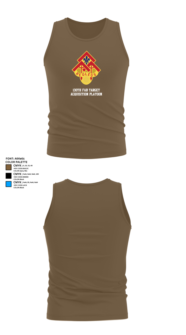 Tank Top, 130th FAB Target Acquisition Platoon, , Teamtime, Team time, sublimation, custom sports apparel, team uniforms, spirit wear, spiritwear, sports uniforms, custom shirts, team store, custom team store, fundraiser sports, apparel fundraiser