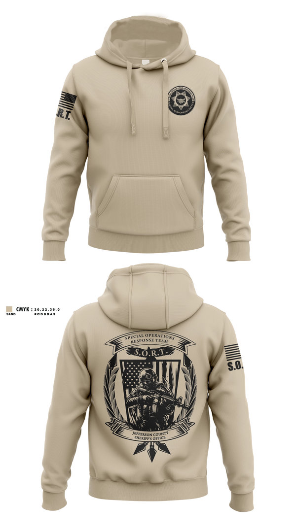 Hoodie, Jefferson County Sheriff's Office S.O.R.T., Police, Teamtime, Team time, sublimation, custom sports apparel, team uniforms, spirit wear, spiritwear, sports uniforms, custom shirts, team store, custom team store, fundraiser sports, apparel fundraiser