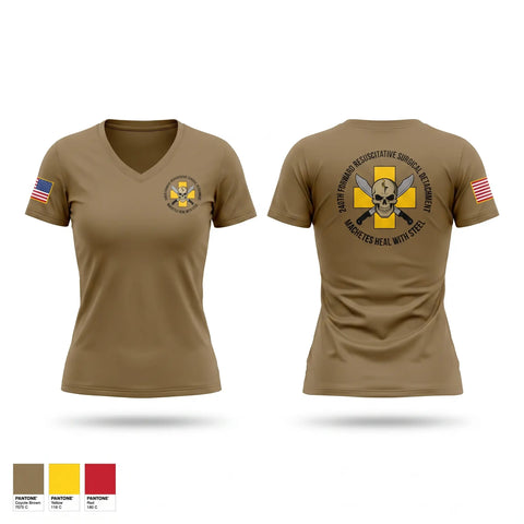 Womens Short Sleeve Vneck Shirt, 240th FRSD, Army, Teamtime, Team time, sublimation, custom sports apparel, team uniforms, spirit wear, spiritwear, sports uniforms, custom shirts, team store, custom team store, fundraiser sports, apparel fundraiser